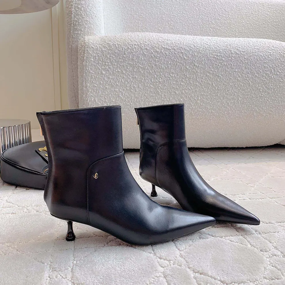 Jimmy Choo Women Cycas Ankle Boot 50 Black Nappa Leather Ankle Boots - image 4