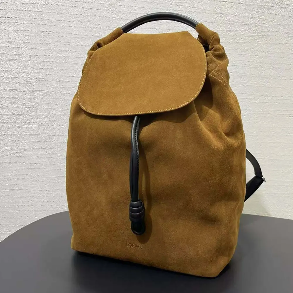 Loewe Unisex Flamenco Backpack in Pressed Suede - image 4