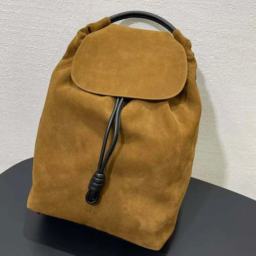 Loewe Unisex Flamenco Backpack in Pressed Suede - image 5