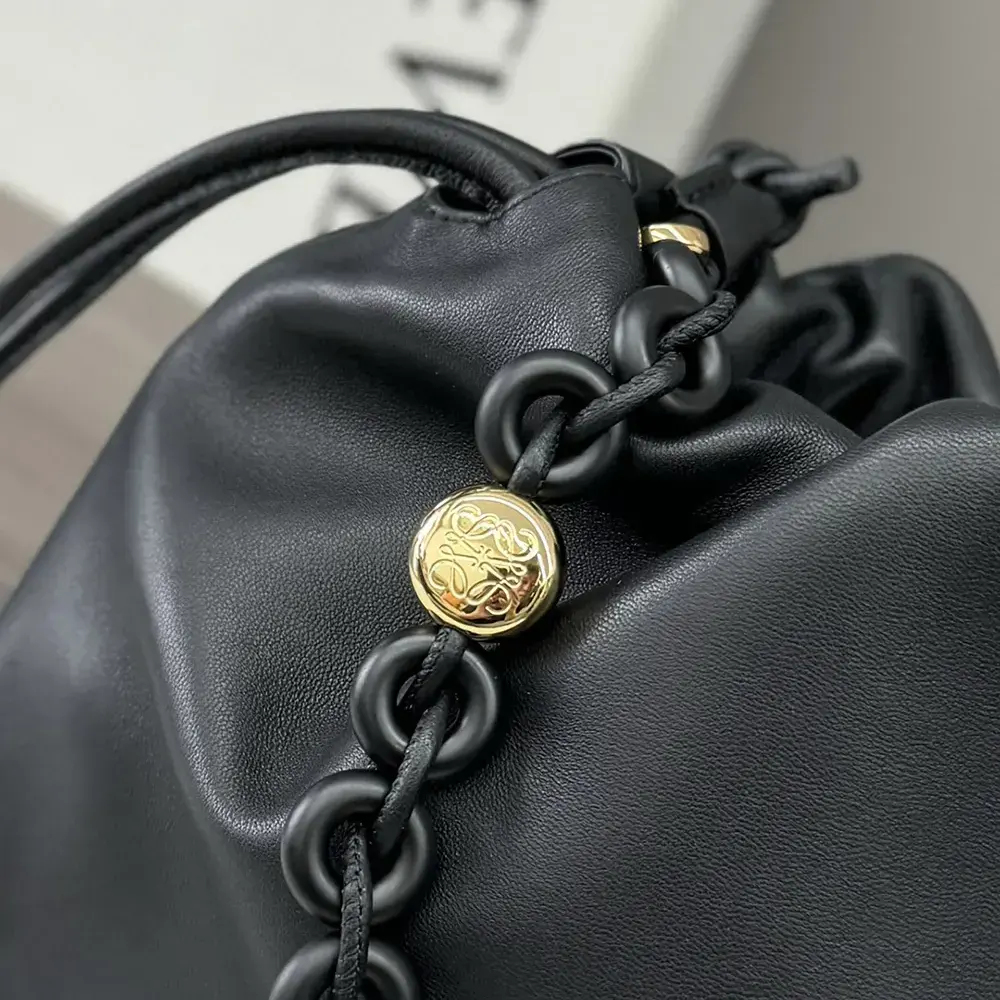 Loewe Unisex Large Flamenco Purse in Mellow Nappa Lambskin-Black - image 8