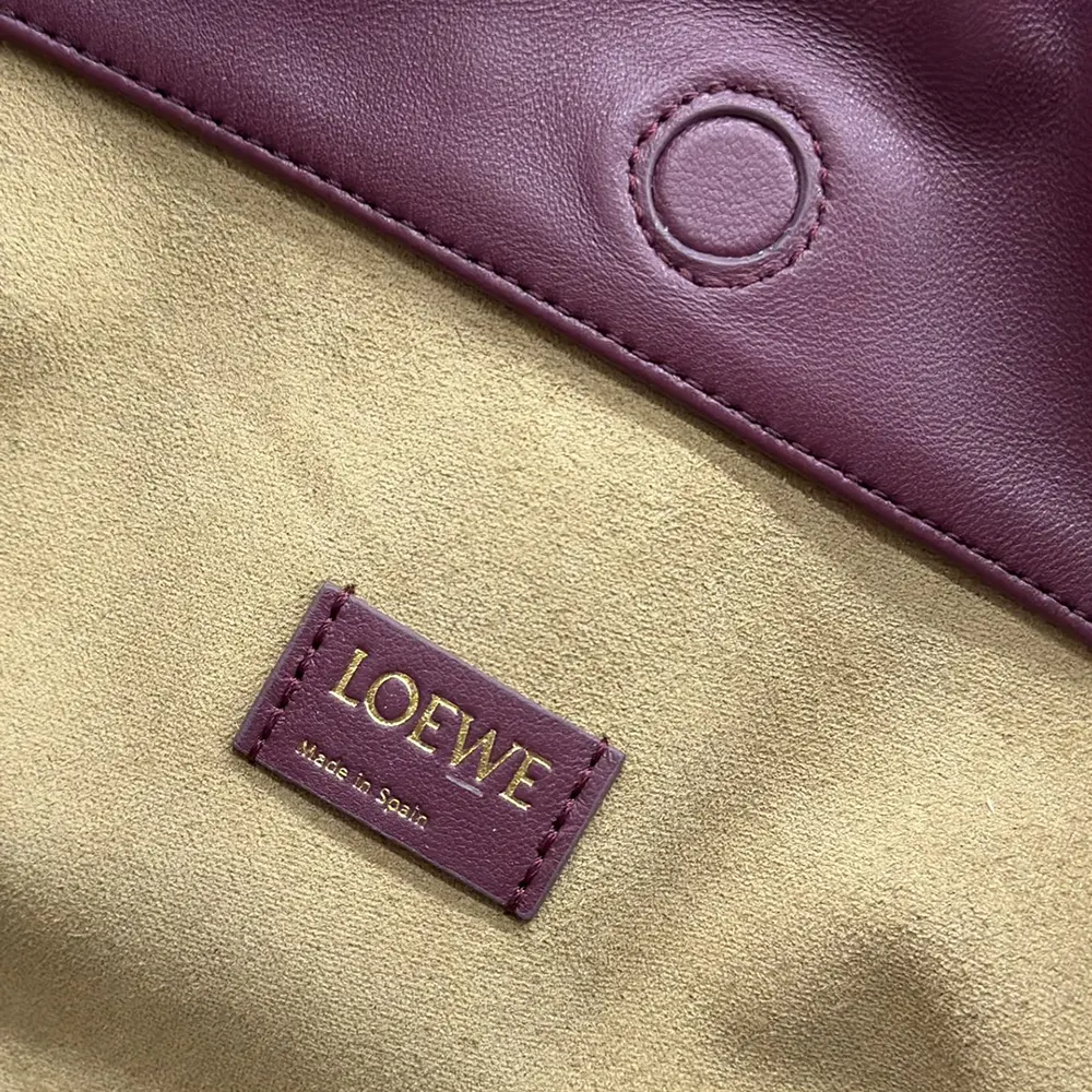 Loewe Unisex Medium Flamenco Purse in Mellow Nappa Lambskin-Dark Burgundy - image 8