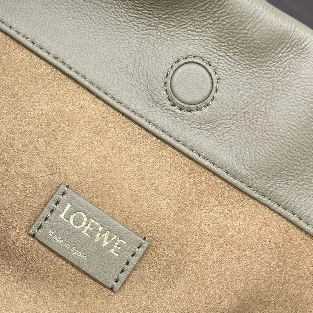 Loewe Unisex Medium Flamenco Purse in Mellow Nappa Lambskin-Eucalyptus Green - image 10