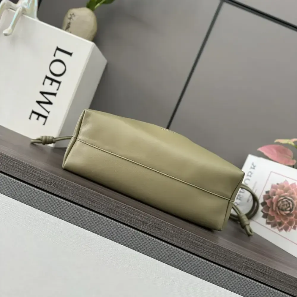 Loewe Unisex Medium Flamenco Purse in Mellow Nappa Lambskin-Eucalyptus Green - image 5