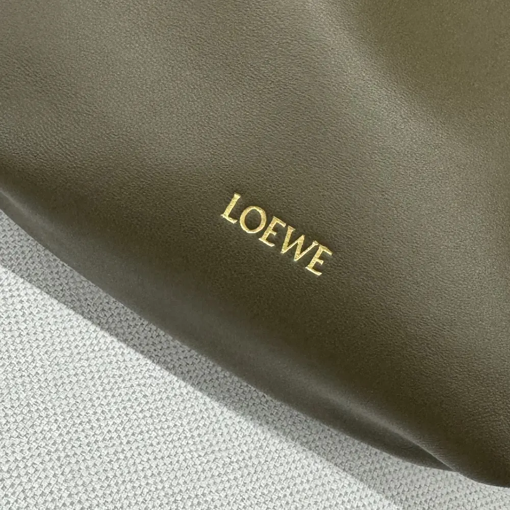 Loewe Unisex Mini Flamenco Purse Bag in Mellow Nappa Lambskin-Dark Khaki Green - image 9