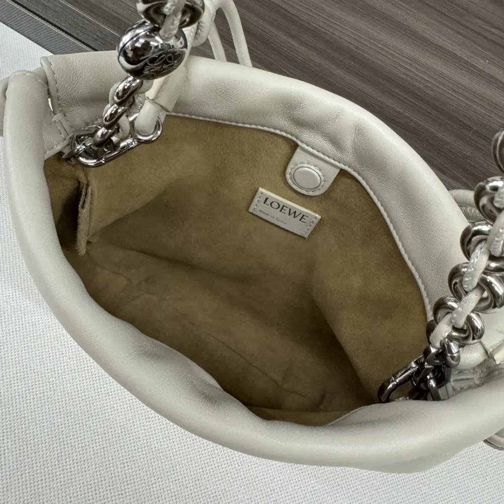 Loewe Unisex Mini Flamenco Purse Bag in Mellow Nappa Lambskin-Sea Salt - image 7