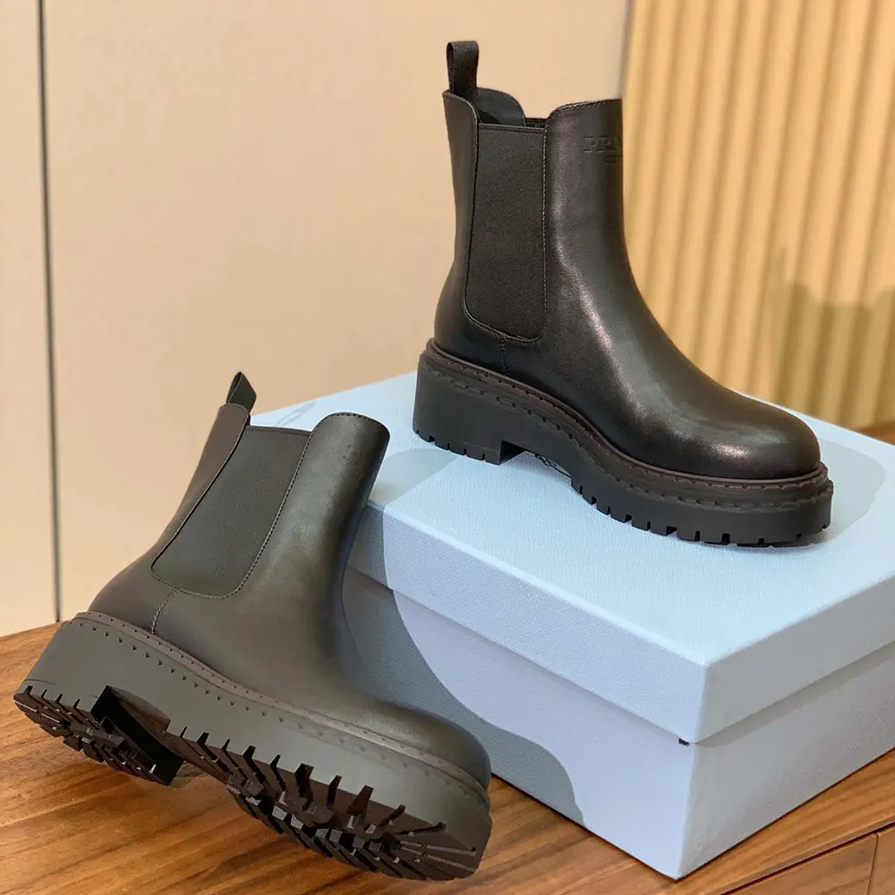 Prada Men Leather Chelsea Boots-Black - image 6