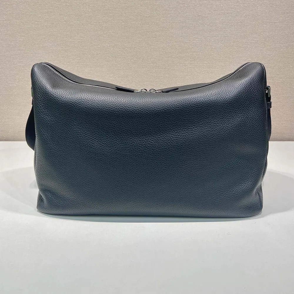 Prada Men Leather Shoulder Bag-Black - image 4