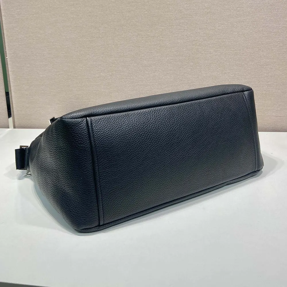 Prada Men Leather Shoulder Bag-Black - image 6