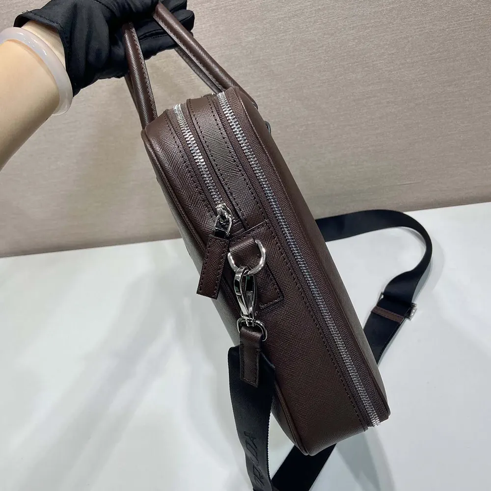 Prada Men Saffiano Leather Briefcase - image 7