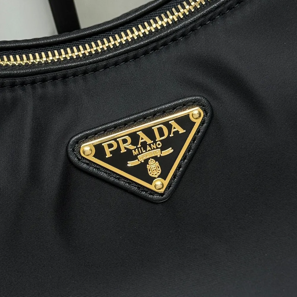 Prada Women Aimée large Re-Nylon and Leather Shoulder Bag with Padlock - image 6