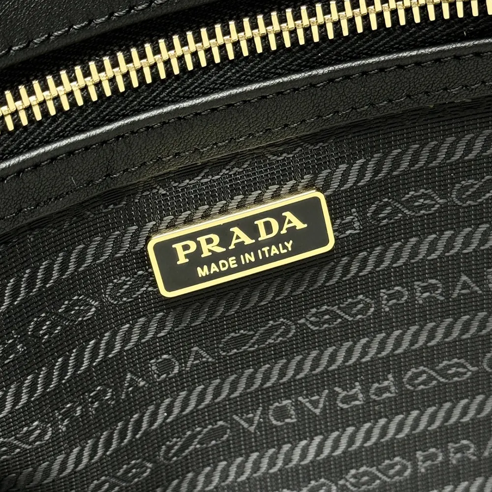 Prada Women Large Re-Nylon and Leather Top-handle Bag with Padlock - image 10