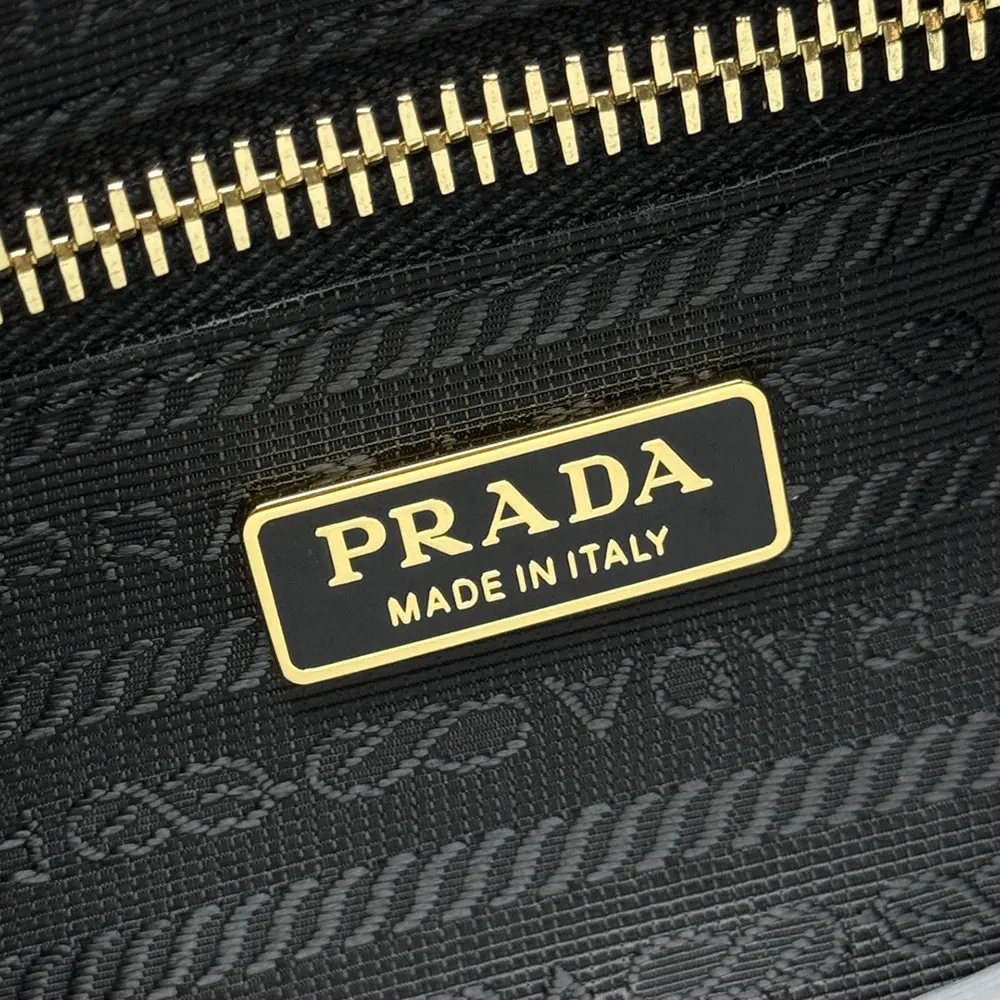 Prada Women Medium Re-Nylon and Leather Shoulder Bag with Padlock - image 10