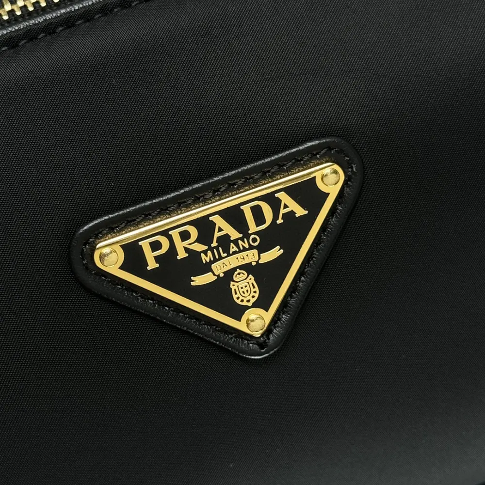 Prada Women Medium Re-Nylon and Leather Shoulder Bag with Padlock - image 9
