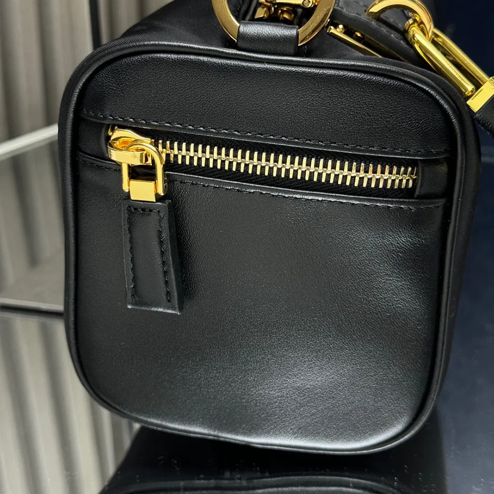 Prada Women Medium Re-Nylon and Leather Shoulder Bag with Padlock - image 7