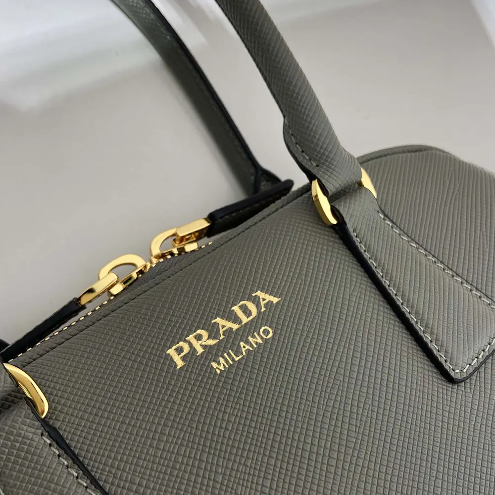 Prada Women Medium Saffiano Leather Bag-Gray - image 8