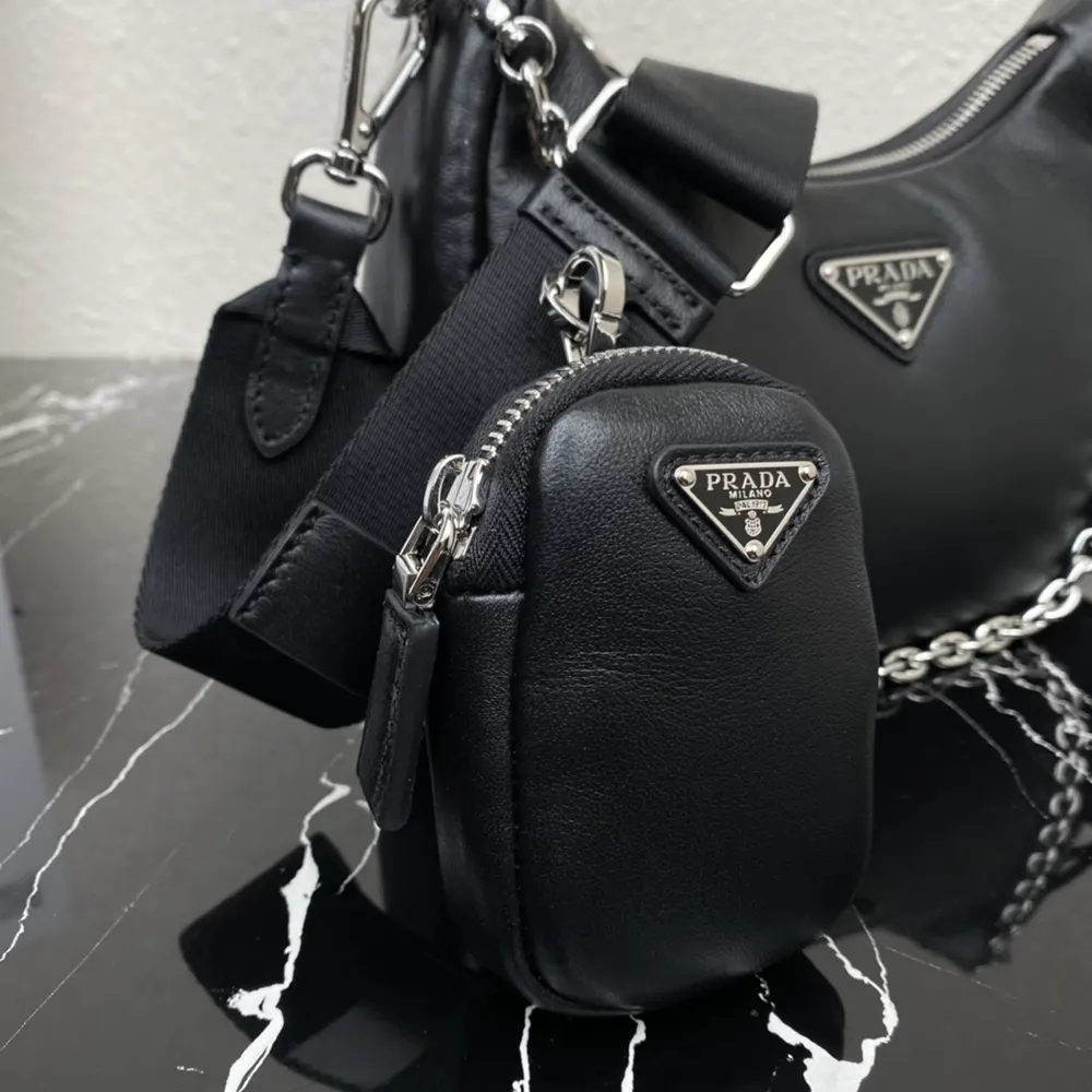 Prada Women Padded Nappa-leather Prada Re-Edition 2005 Shoulder Bag-Black - image 9
