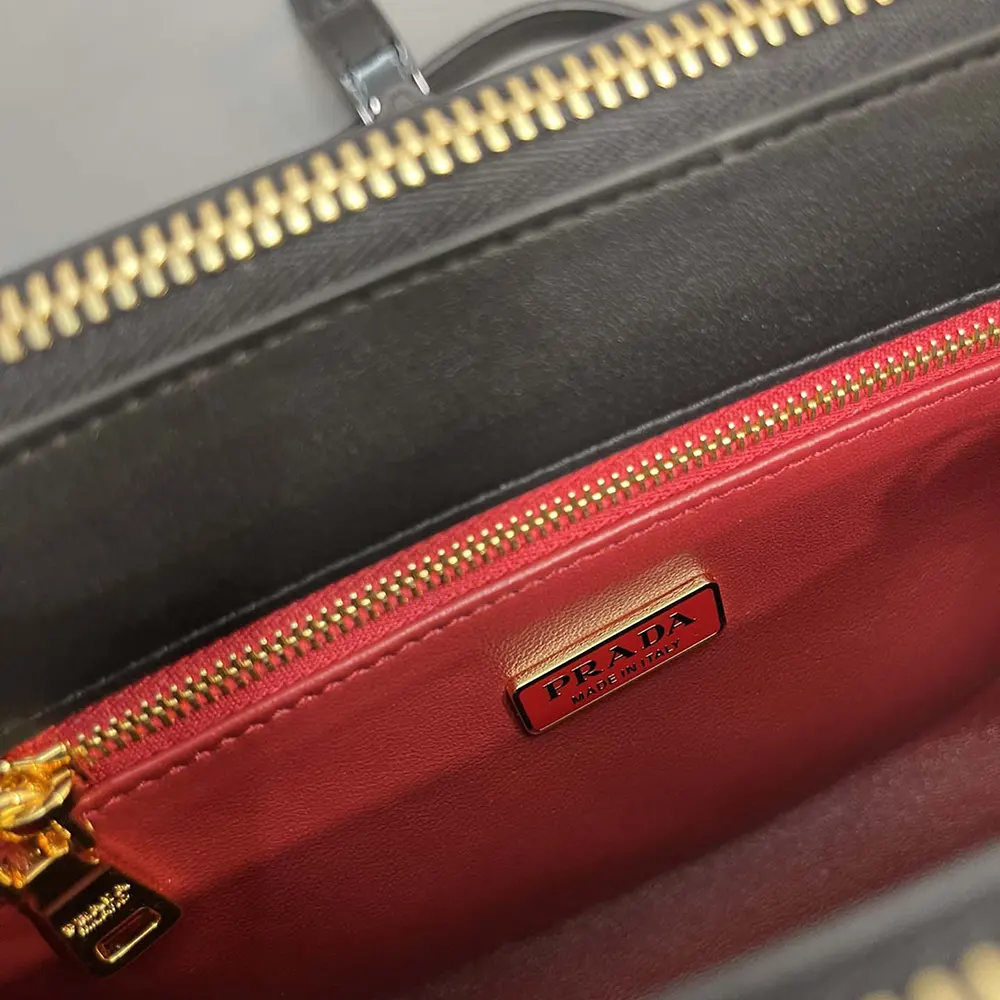 Prada Women Prada Galleria Patent Leather Mini Bag-Black - image 10