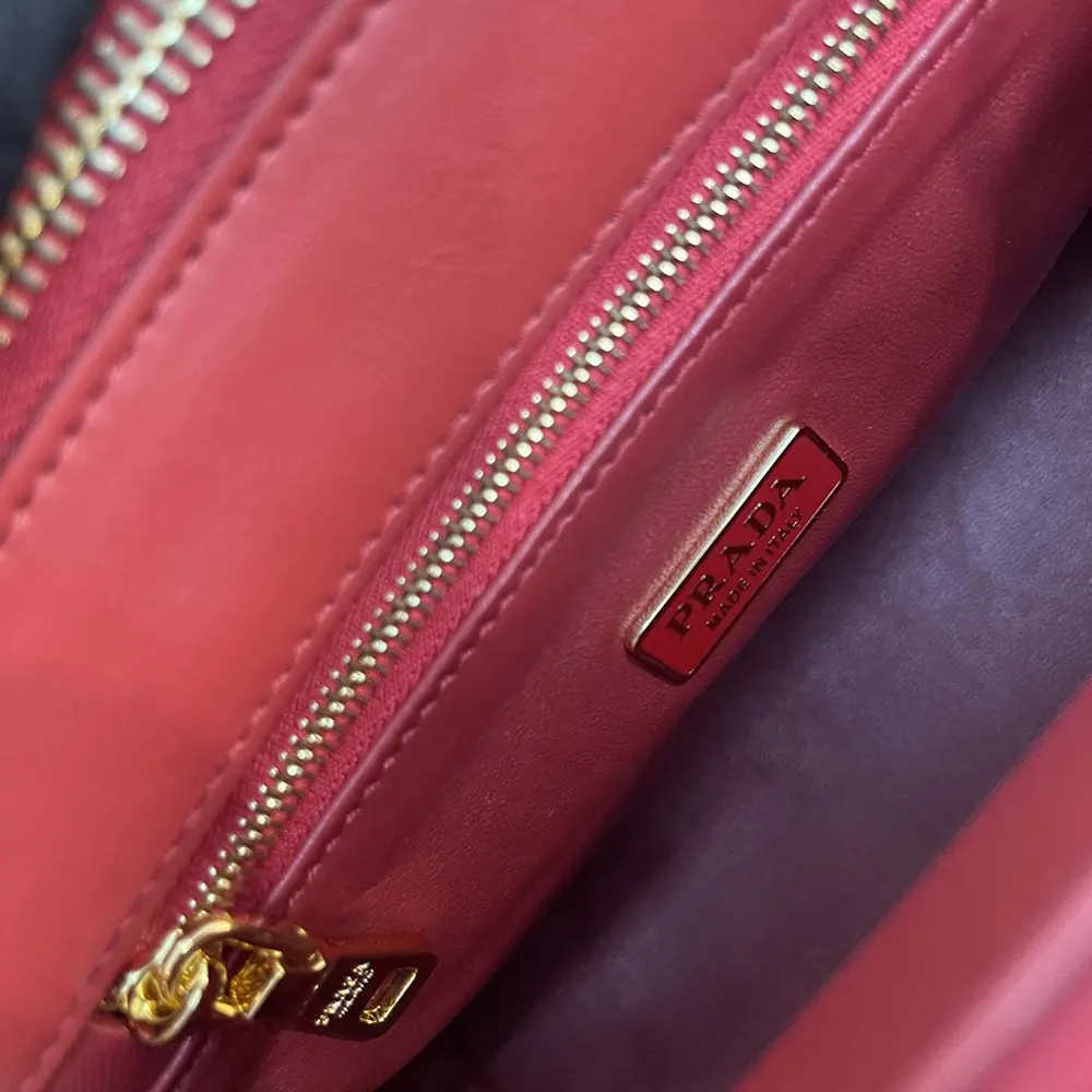 Prada Women Prada Galleria Patent Leather Mini Bag-Red - image 10
