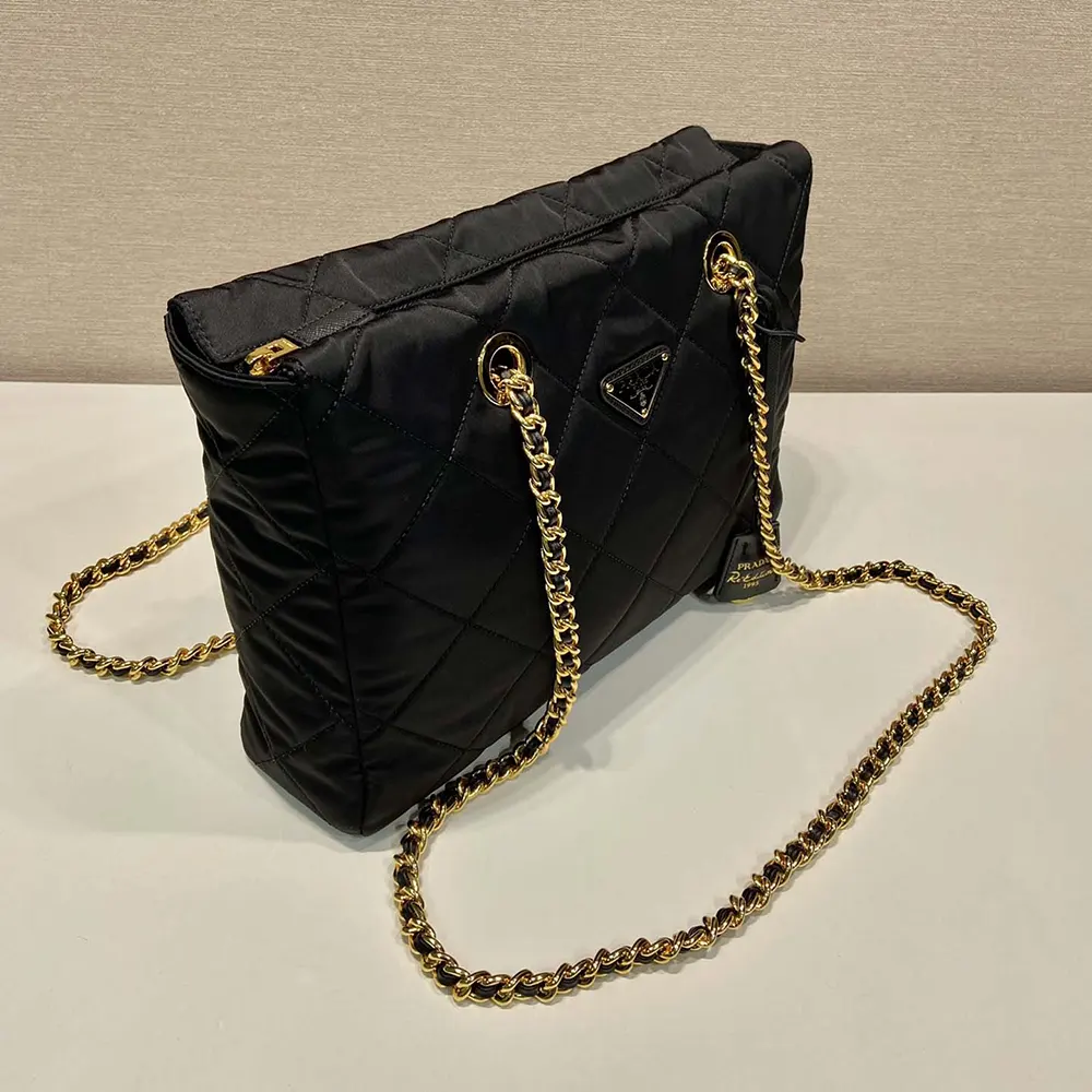 Prada Women Prada Re-Edition 1995 Chaîne Medium Re-Nylon Tote Bag-Black - image 5