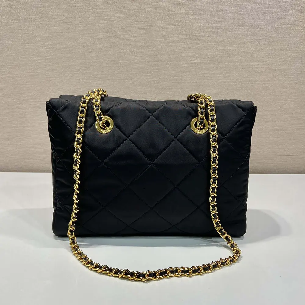 Prada Women Prada Re-Edition 1995 Chaîne Medium Re-Nylon Tote Bag-Black - image 4