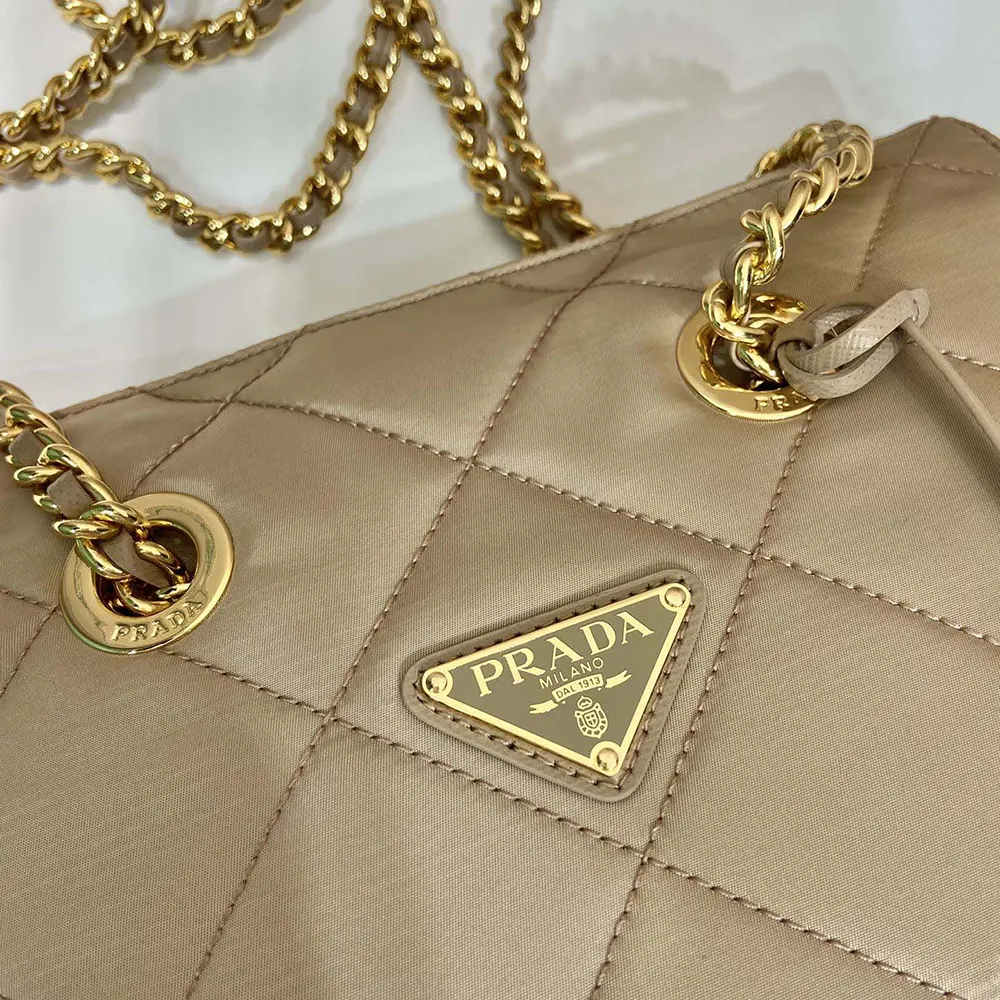 Prada Women Prada Re-Edition 1995 Chaîne Re-Nylon Tote Bag-Beige - image 9