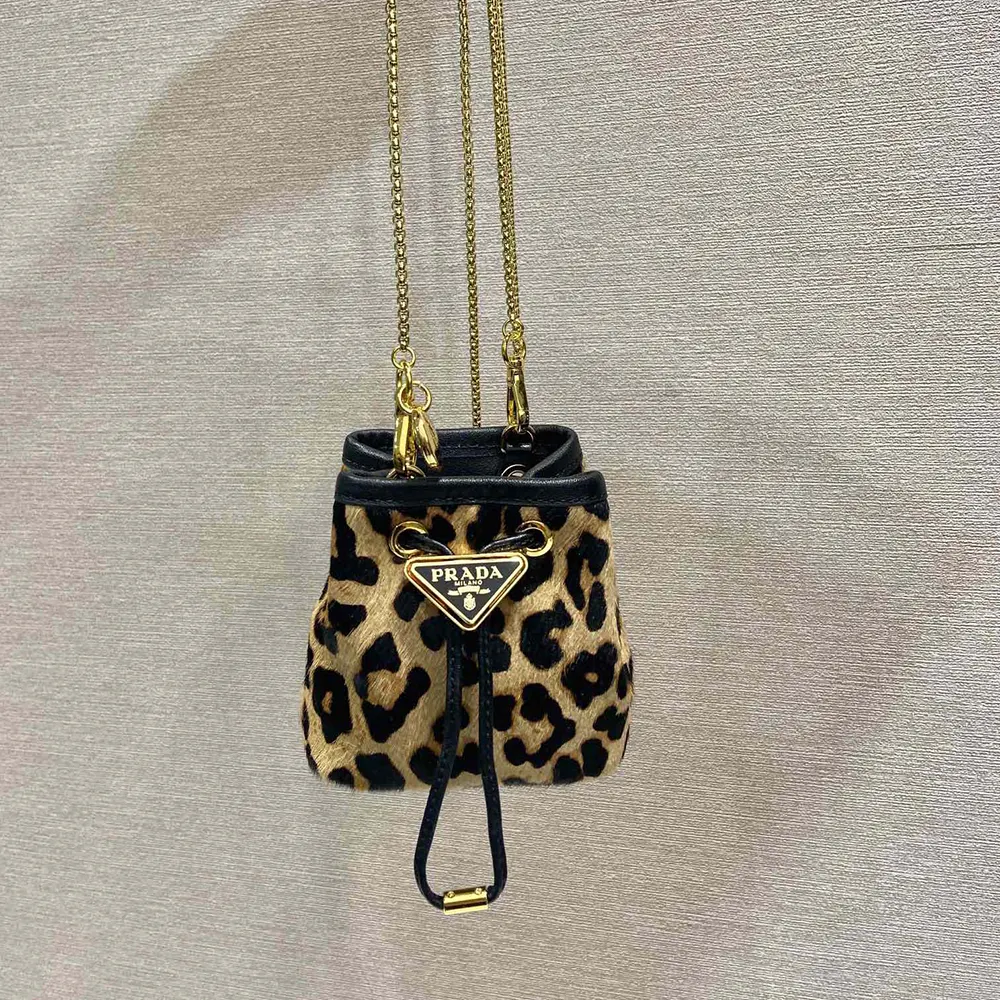 Prada Women Printed Leather Mini Pouch - image 5