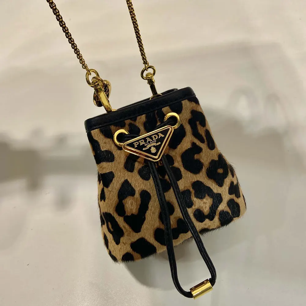 Prada Women Printed Leather Mini Pouch - image 4