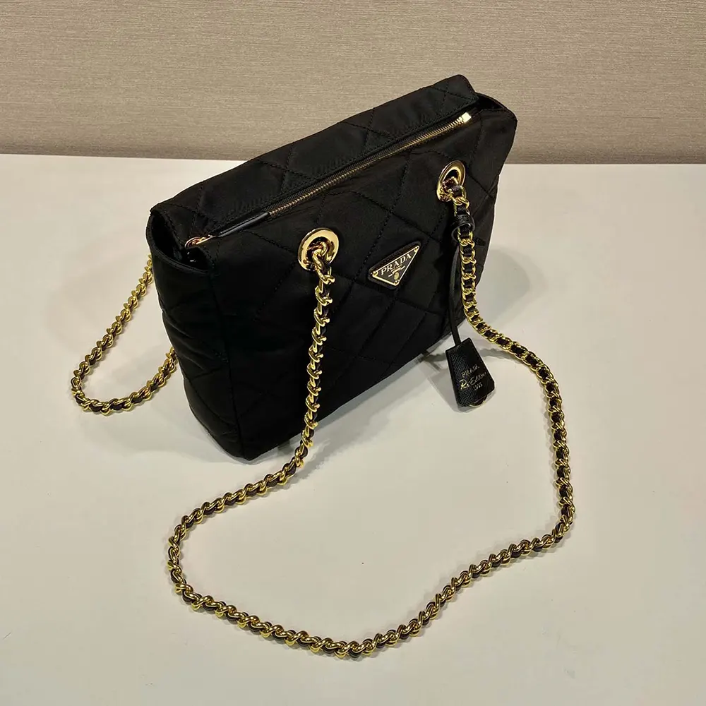 Prada Women Re-Edition 1995 Chaîne Re-Nylon Tote Bag-Black - image 5