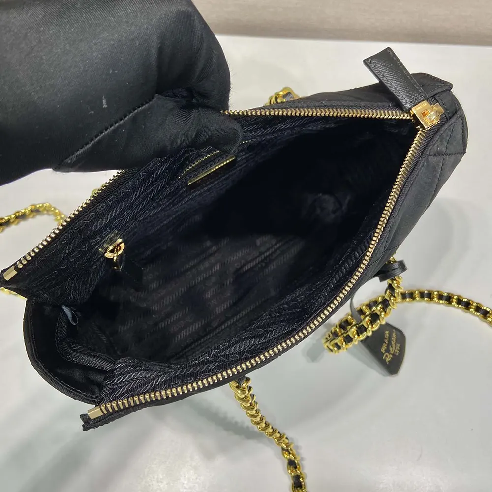Prada Women Re-Edition 1995 Chaîne Re-Nylon Tote Bag-Black - image 8