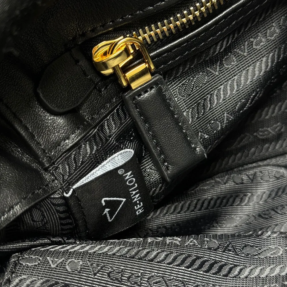 Prada Women Re-Nylon and Leather Small Top-handle Bag with Padlock - image 8