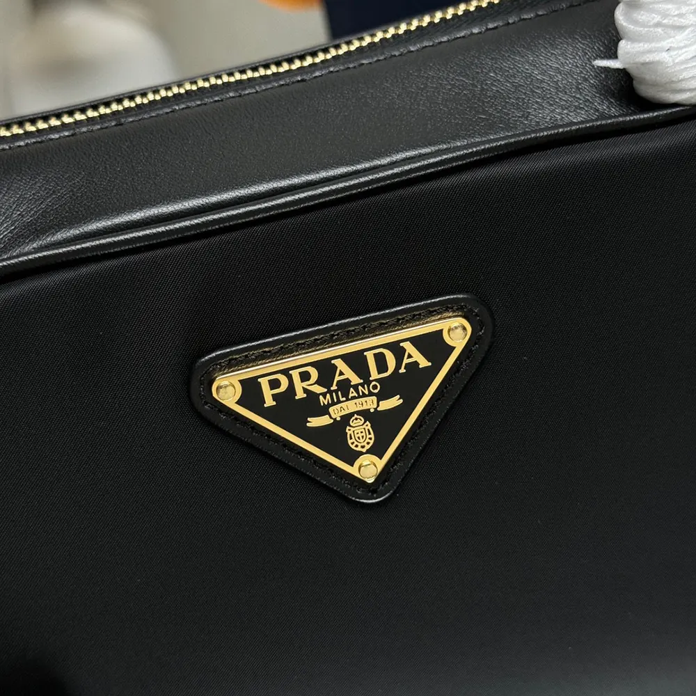 Prada Women Re-Nylon and Leather Small Top-handle Bag with Padlock - image 7