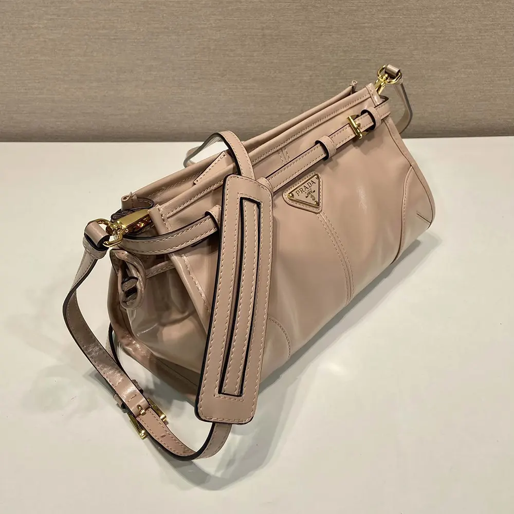 Prada Women Small Leather Shoulder Bag-Pink - image 5
