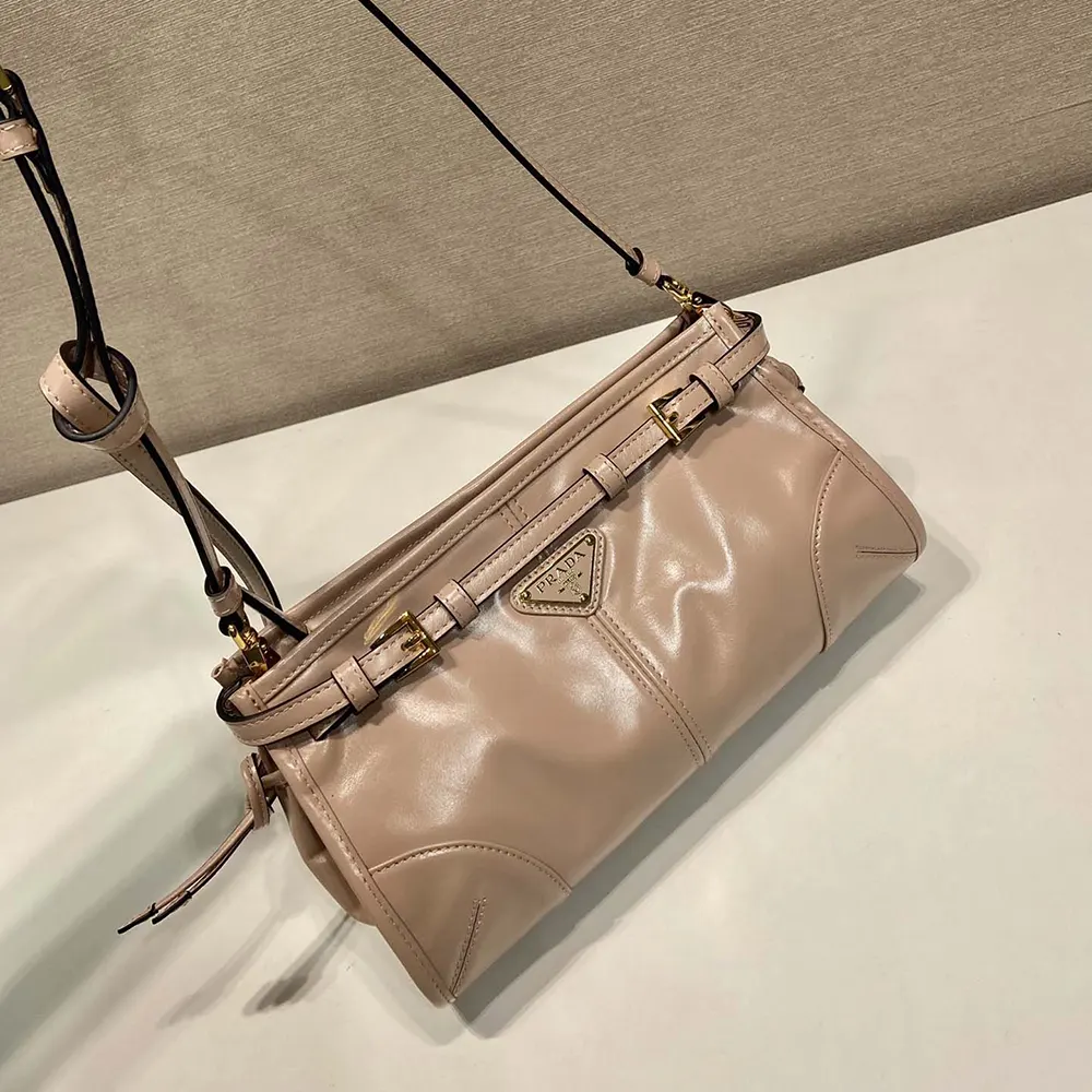 Prada Women Small Leather Shoulder Bag-Pink - image 4