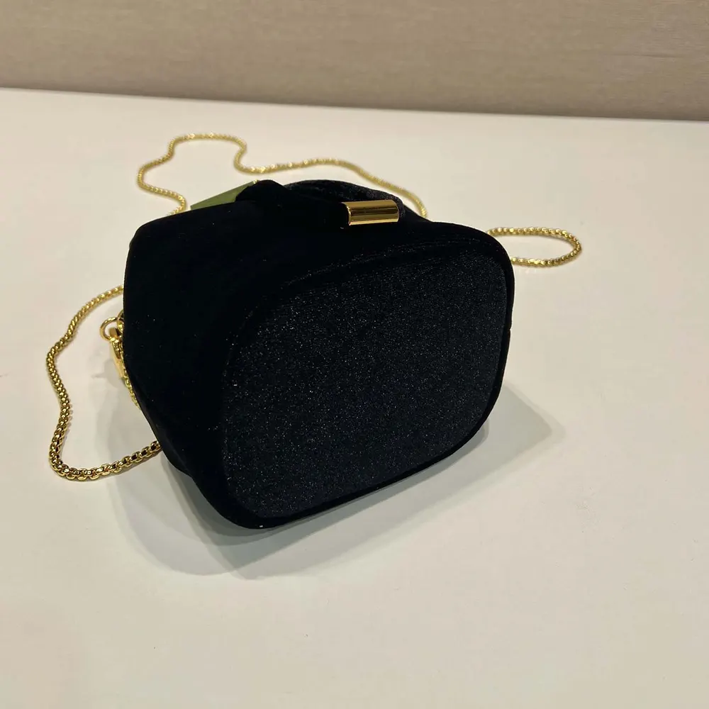 Prada Women Velvet Mini Pouch-Black - image 6