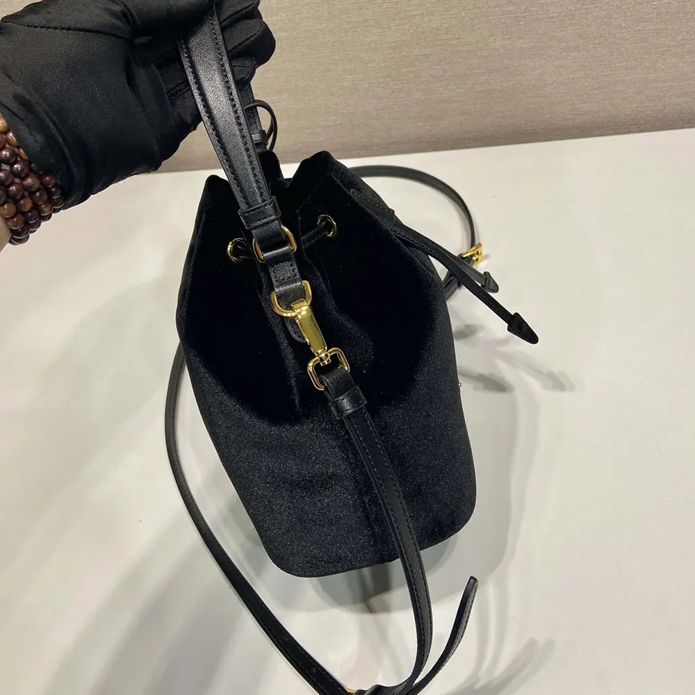 Prada Women Velvet Mini-bag with Nappa Leather Details - image 6