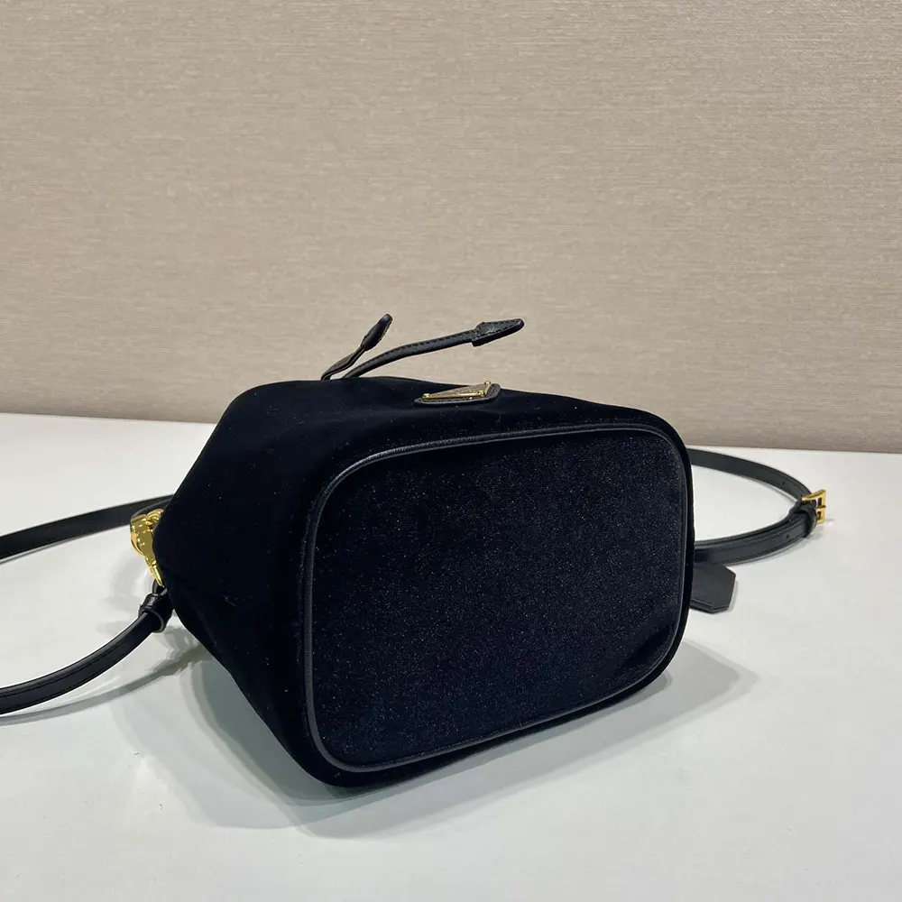 Prada Women Velvet Mini-bag with Nappa Leather Details - image 7