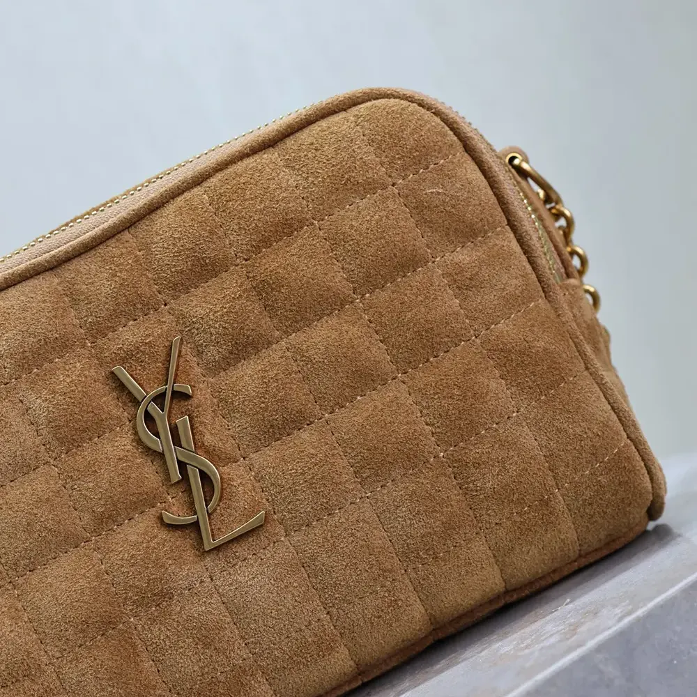 Saint Laurent YSL Women Cassandre Matelassé Carré Camera Bag in Suede - image 9