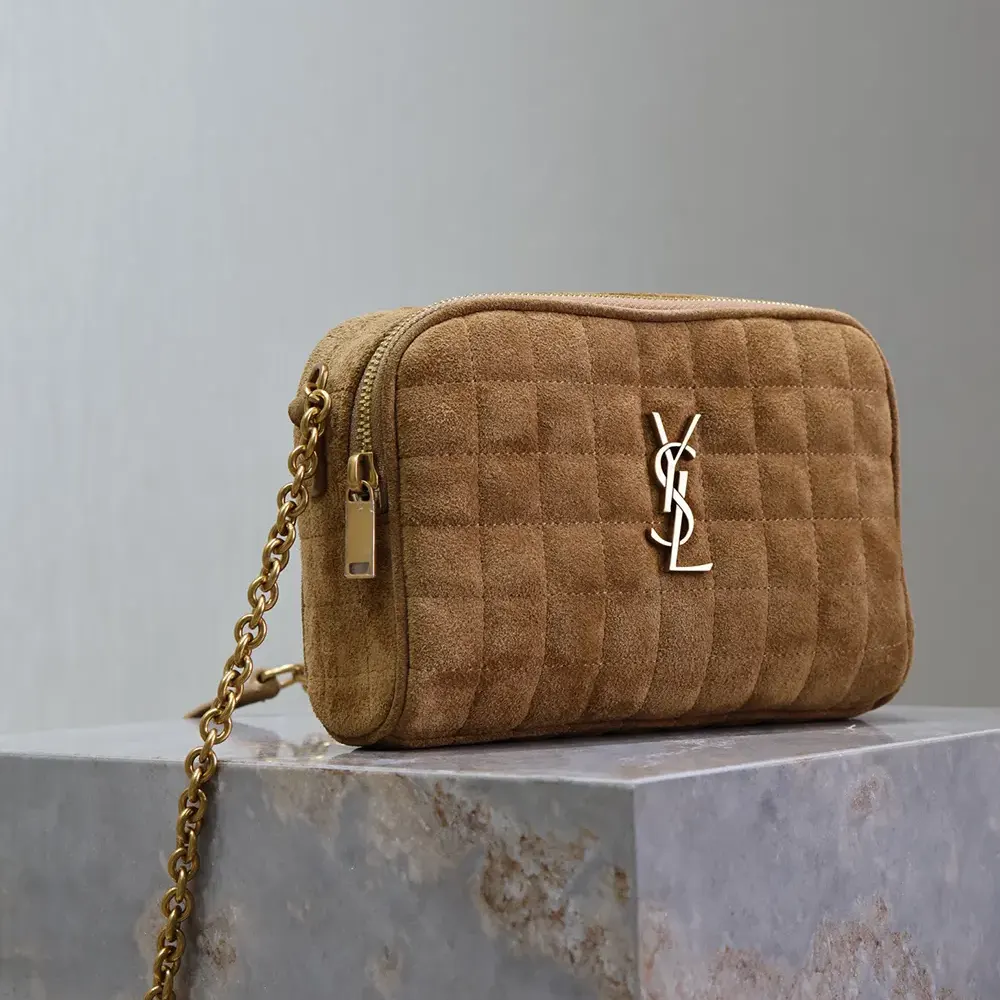 Saint Laurent YSL Women Cassandre Matelassé Carré Camera Bag in Suede - image 5