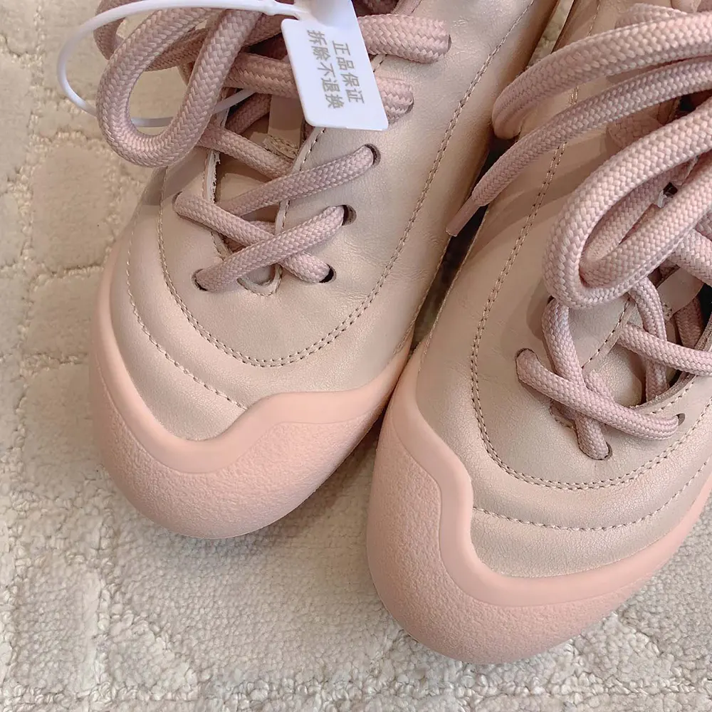Alexander Mcqueen Unisex Crackled Leather Flexion Sneaker in Pink - image 6