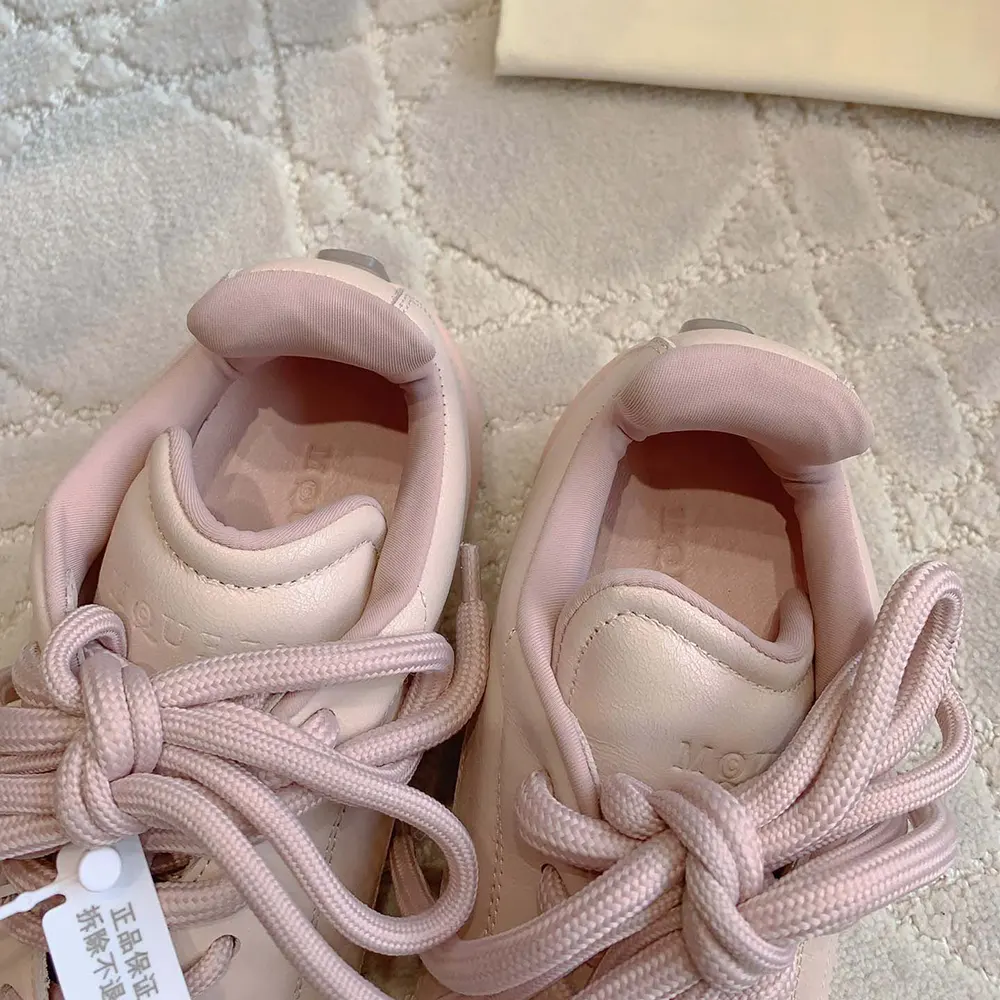 Alexander Mcqueen Unisex Crackled Leather Flexion Sneaker in Pink - image 7