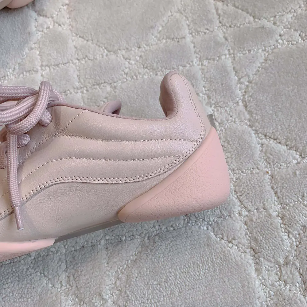 Alexander Mcqueen Unisex Crackled Leather Flexion Sneaker in Pink - image 9