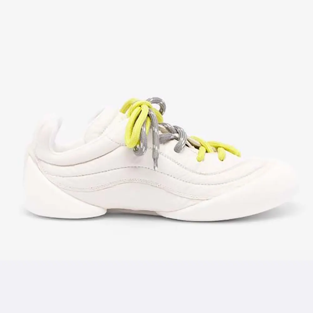 Side view of Alexander Mcqueen Unisex Flexion Sneaker in Off White