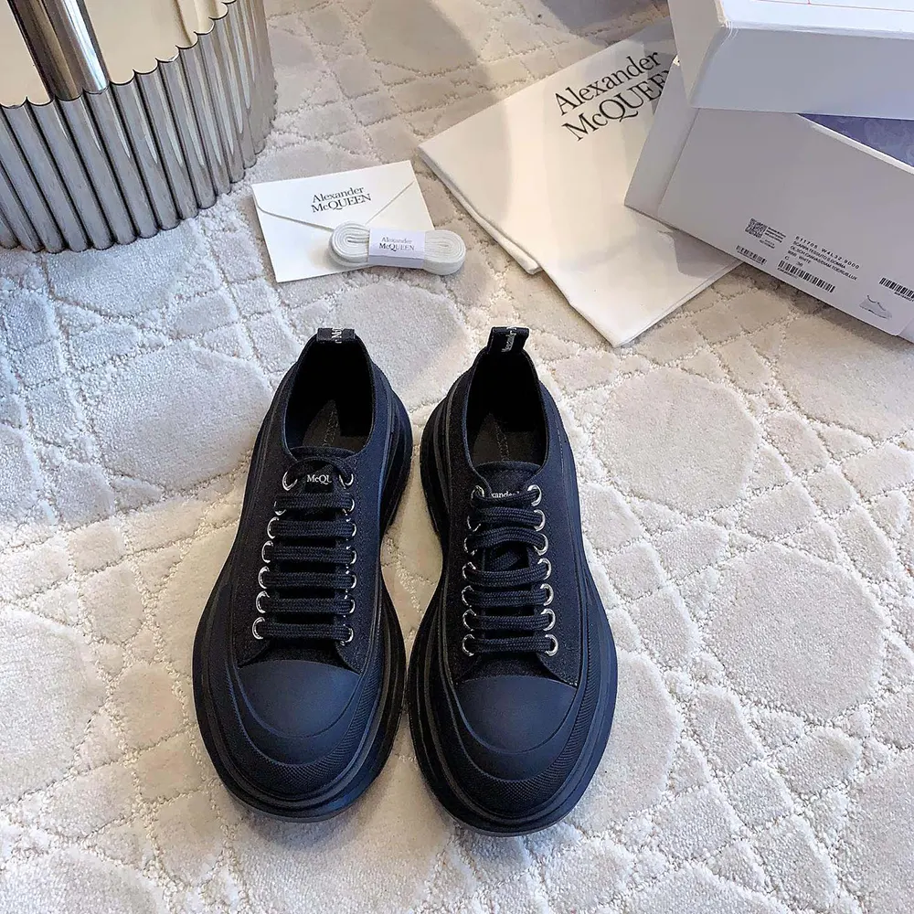 Close-up detail of chunky sole on Alexander Mcqueen Tread Slick Lace Up