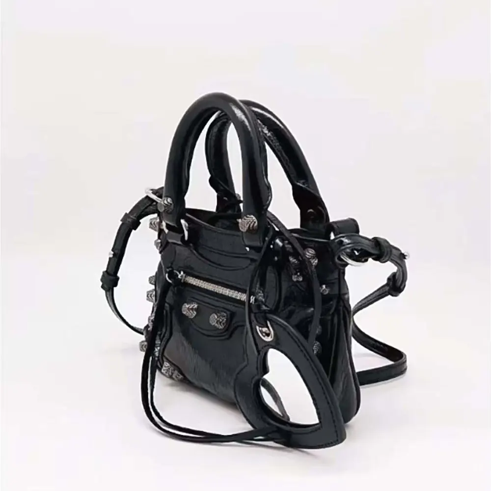 Balenciaga Women Neo Cagole XS Handbag in Black Arena Lambskin - image 5