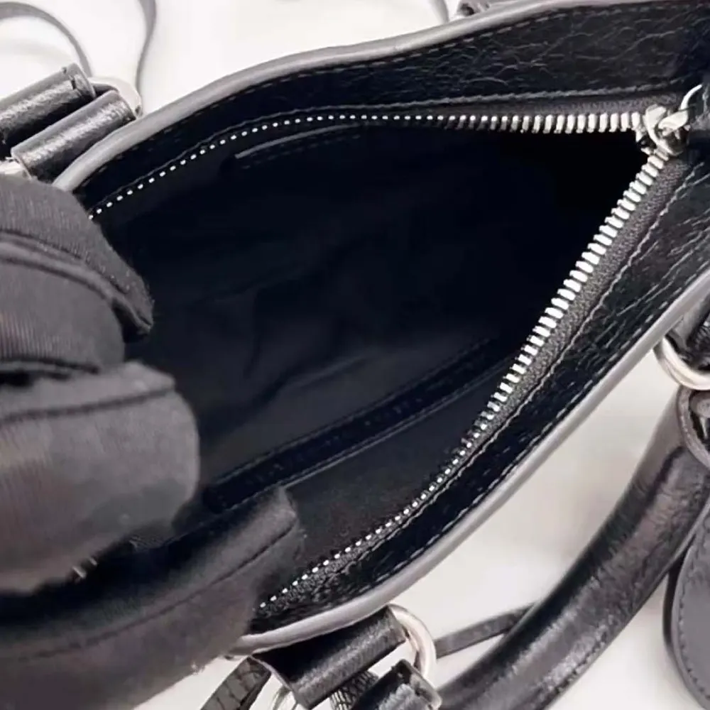 Balenciaga Women Neo Cagole XS Handbag in Black Arena Lambskin - image 7