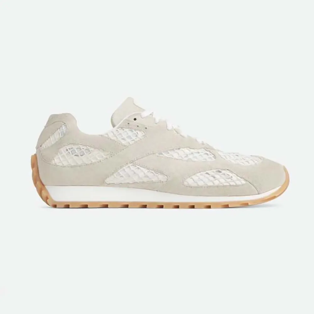 Bottega Veneta Unisex Orbit Sneaker in Weathered Suede side view