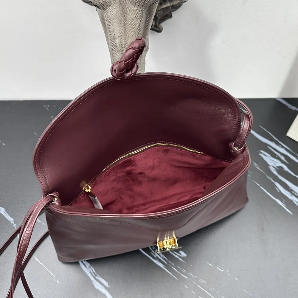 Bottega Veneta Women Liberta Cross-body Bag in Smooth Calf Leather-Barolo - image 9