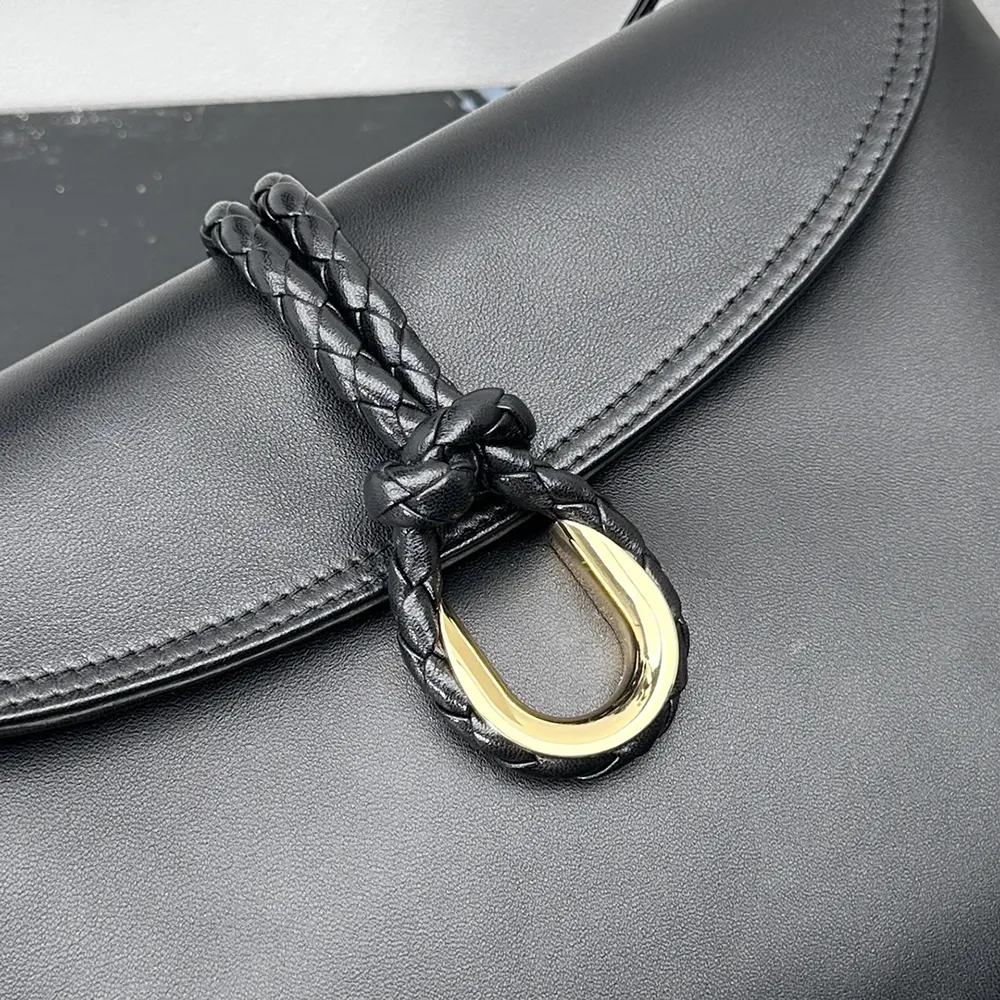 Bottega Veneta Women Liberta Cross-body Bag in Smooth Calf Leather-Black - image 9