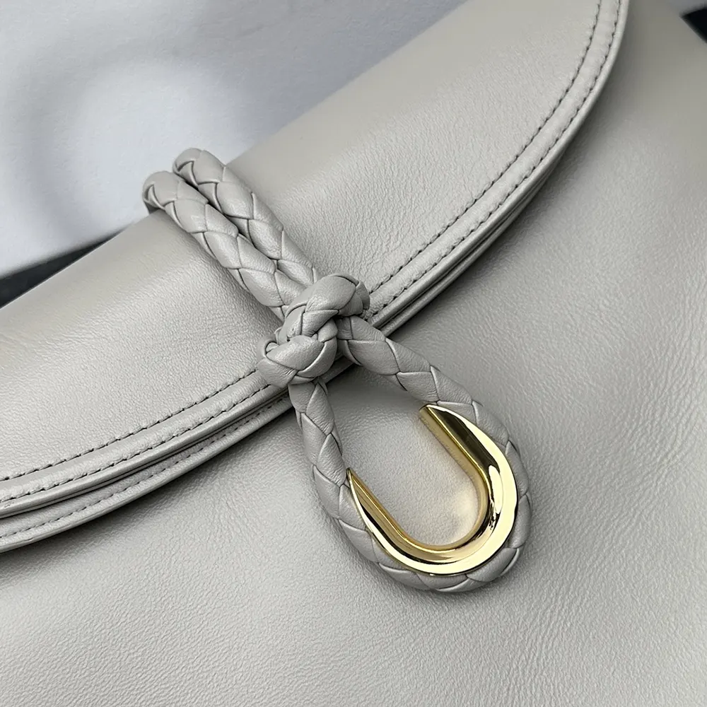 Bottega Veneta Women Liberta Cross-body Bag in Smooth Calf Leather-Silver - image 9