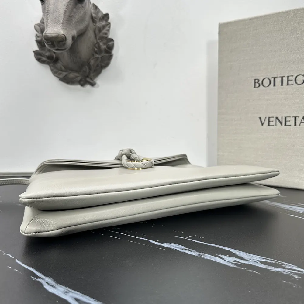 Bottega Veneta Women Liberta Cross-body Bag in Smooth Calf Leather-Silver - image 8